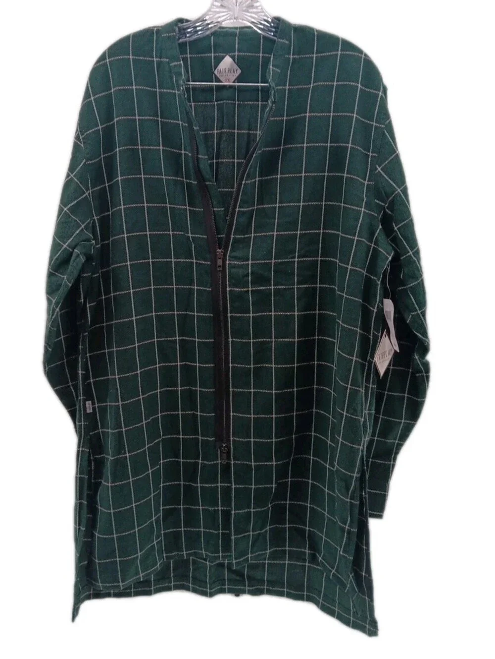 FairPlay Los Angeles Jacket Mens 2XL Trench Wesley  Green Long Sleeve Zip Up New